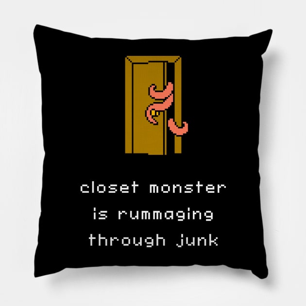 Unlikely Monsters - Closet Monster Pillow by knitetgantt