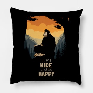 Vintage Happy Bigfoot Pillow