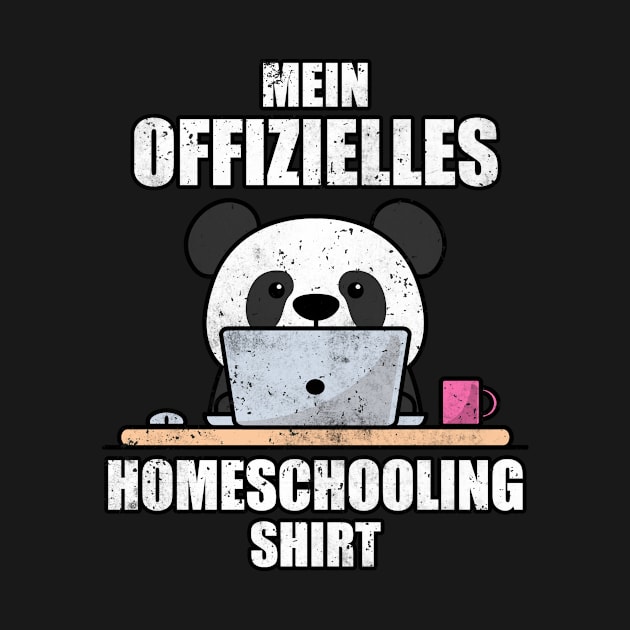 Official Homeschooling Shirt Panda Bear by Schwarzweiss