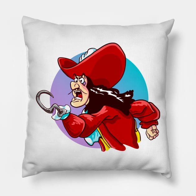 Captain Hook's Rage Pillow by plaidmonkey