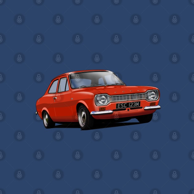 Ford Escort Mk 1 in carnival red by candcretro
