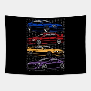 sti, evo, skyline and gt86 Tapestry