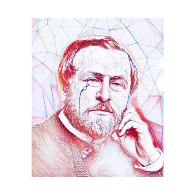 Hippolyte Taine Portrait | Hippolyte Taine Artwork | Line Art by JustLit