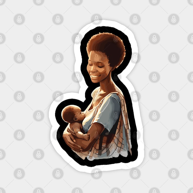Afrocentric Mother And Baby Magnet by Graceful Designs