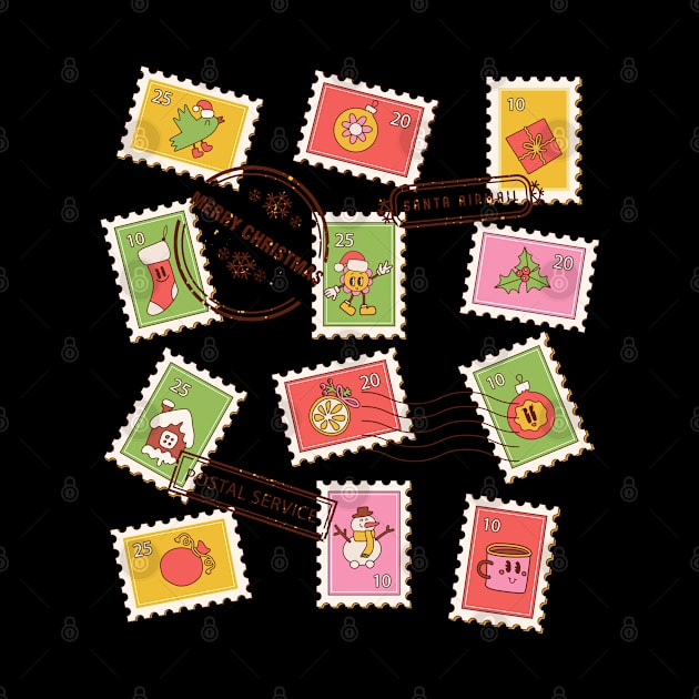 Christmas stamps by RedCrunch