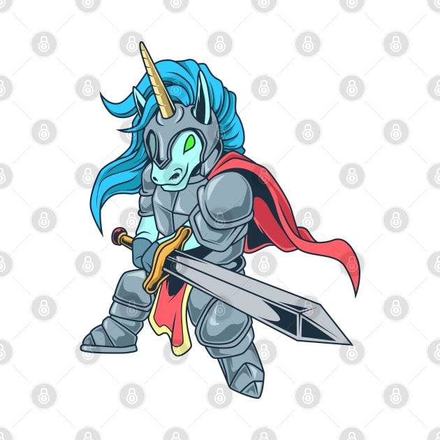 In armor with long sword - Unicorn by Modern Medieval Design