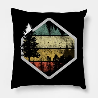 Trees Are The Cure - Retro Tree Forest Vintage Pillow