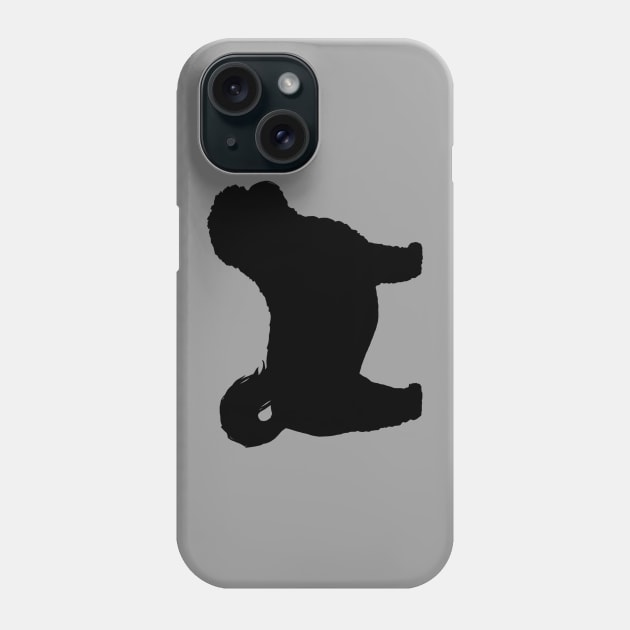 Black Shih Tzu Silhouette Phone Case by Coffee Squirrel