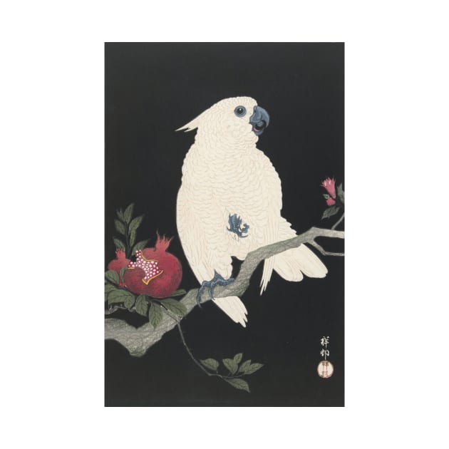 Cockatoo on Pomegranate by Koson Ohara by topower