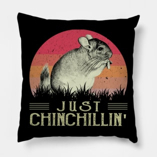 Sleek and Snuggly Chinchilla Elegance, Just Chinchillin' Tee Pillow