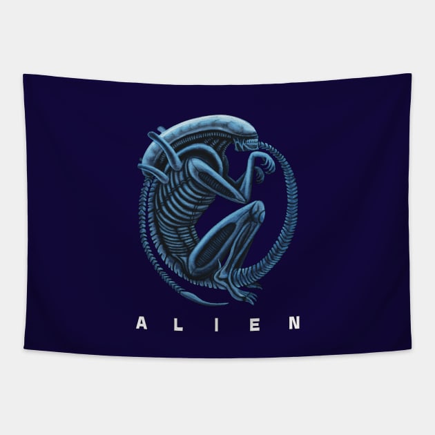 Xenomorph In Stasis (scale: 68%) Tapestry by SPACE ART & NATURE SHIRTS 