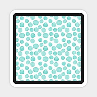 Watercolour Dots in Turquoise Magnet