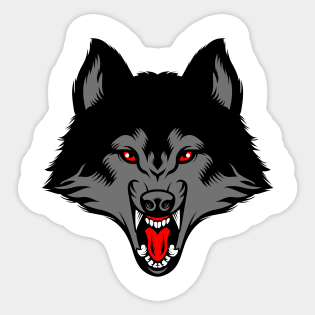 Scary Wolf Facemask A Rave Face - Aesthetic Art Of Animal - Red Eyes - Sticker | TeePublic Scary Wolf Facemask A Rave Face - Aesthetic Art Of Animal - Red Eyes - Sticker | TeePublic