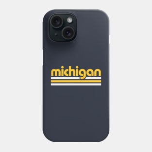 Retro Michigan Stripes Phone Case