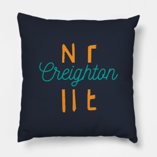 Creighton Nebraska City Typography Pillow