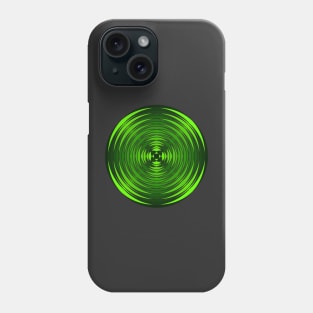 Fuzzy Circular Logic Green 5 Phone Case