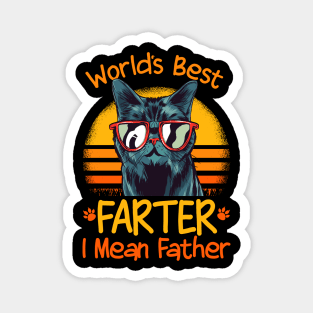 Cat Dad World's Best Farter I Mean Father Magnet