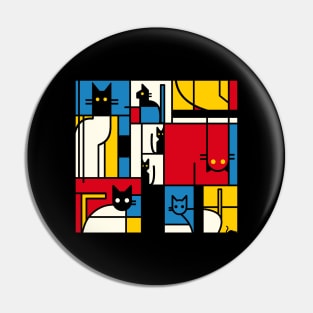 The Mondrian Cats by Tobe Fonseca Pin