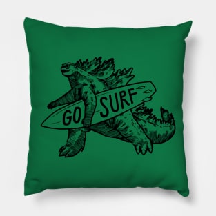 Dinosaur Surfing Pillow