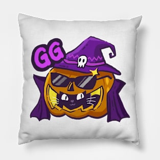 good game emotes on halloween Pillow