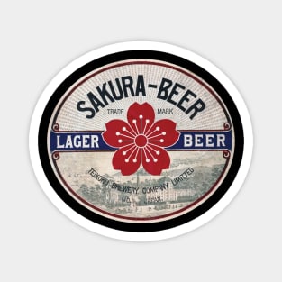 Vintage Sakura Beer Label Magnet