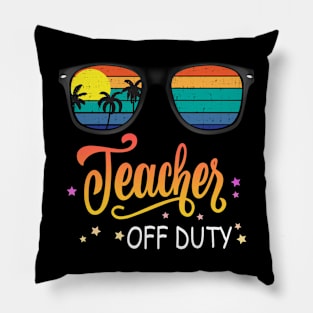 teacher off duty sunglasses beach sunset summer vintage Pillow