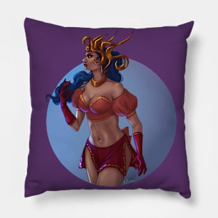 Epic pinup with metal crown Pillow
