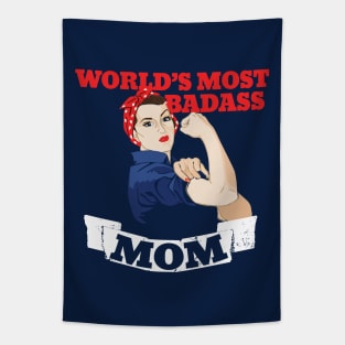 Mothers day: World's Most Badass MOM Tapestry