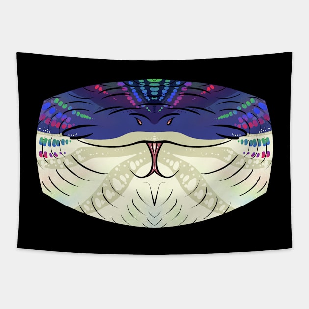 Sunbeam Snake Mask Tapestry by TwilightSaint