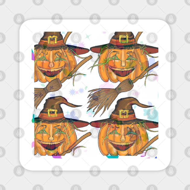 smiling witch Magnet by  Nelli 