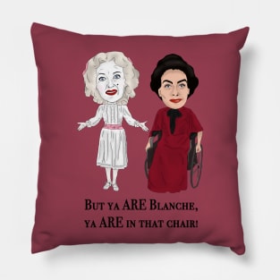 Whatever Happened to Baby Jane, Bette Davis, Joan Crawford Inspired Illustration Pillow