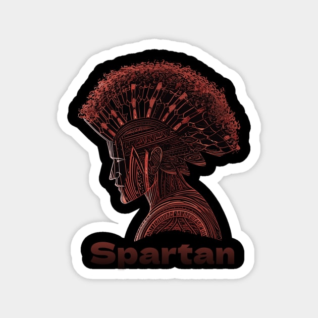 "Spartan Warrior Legacy" - Epic Spartan Art Print Magnet by VectorAD