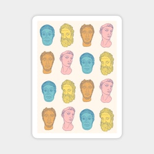 Ancient Male Portrait Pattern Magnet