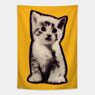 Half Tone Kitten Tapestry