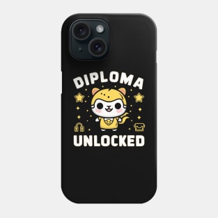 Graduation party diploma unlocked Phone Case