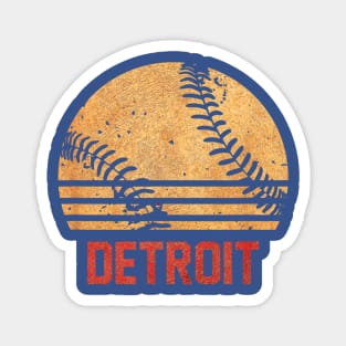 Retro vintaged Detroit baseball city Magnet