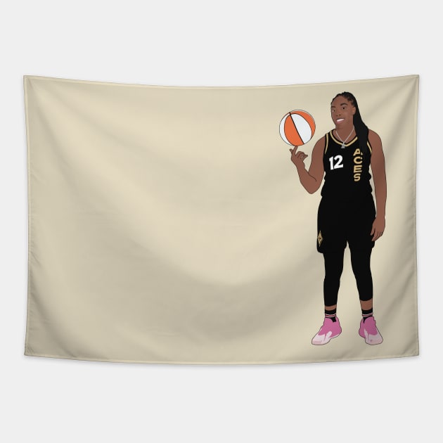 Chelsea Gray Las Vegas Basketball Aces Tapestry by Hevding