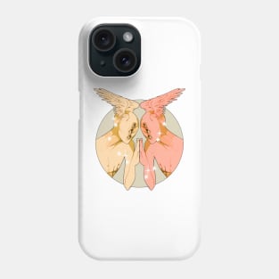Angels touching palms Phone Case