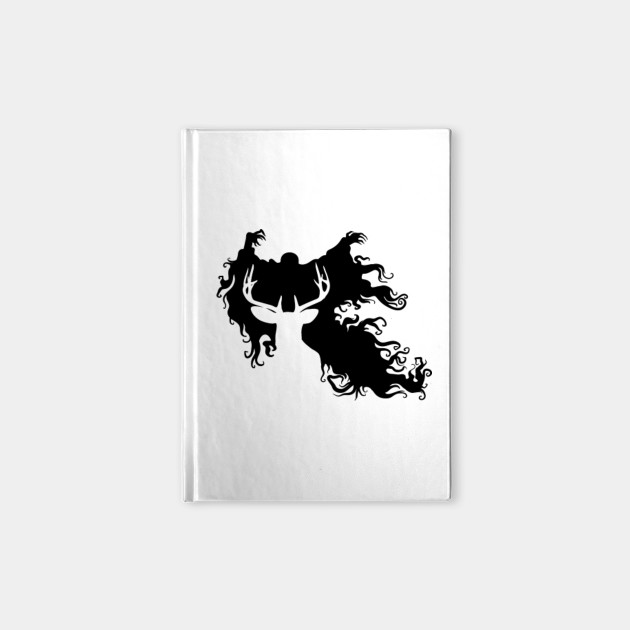 Dementor With Stag Patronus Silhouette Harry Potter Harry Potter Notebook Teepublic
