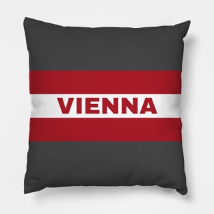 Vienna City in Austrian Flag Pillow