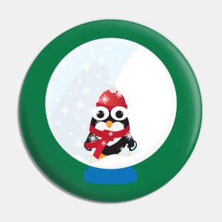 Snow Globe With Cute Penguin Pin