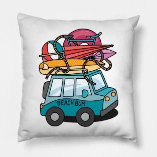 Beach Bum Road Trip Pillow