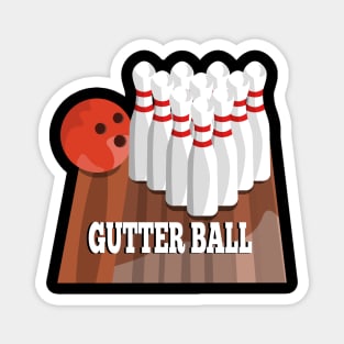 Tenpin bowling Gutter Ball Magnet