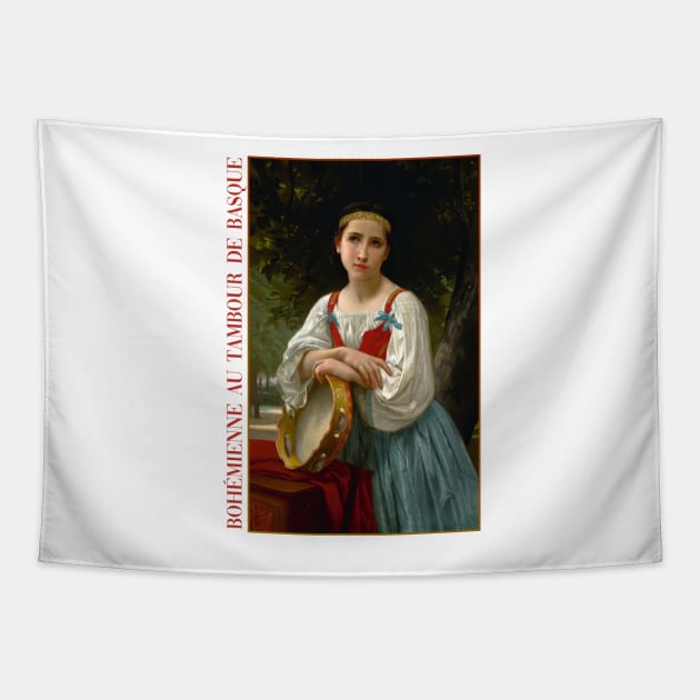 The Bohemian Drummer by Bouguereau Tapestry by academic-art