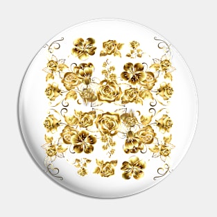 golden flower Pin