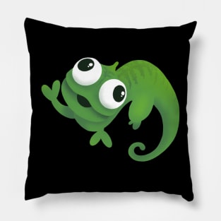 Crazy chameleon Pillow