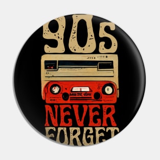 90s Never Forget, Retro Cassette Pin
