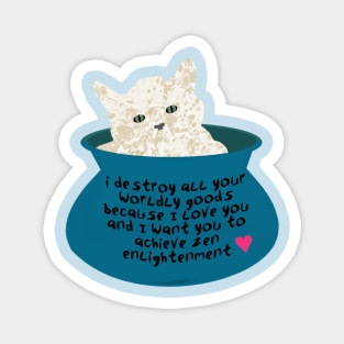 Cat in a Vase Valentine Magnet