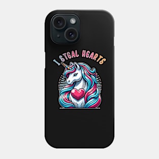 Unicorn Valentines Day Unicorn Heart unicorn lover Phone Case