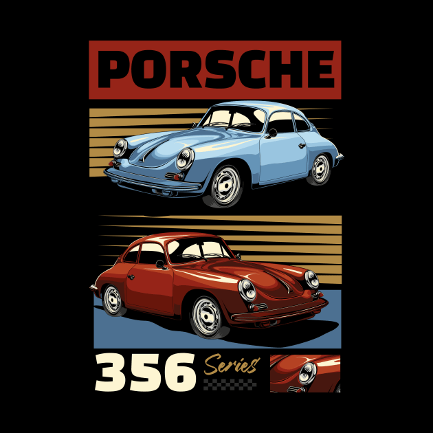 Porsche 356 Artwork by Harrisaputra